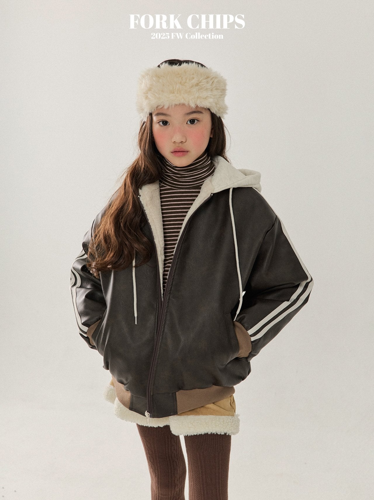 FORK CHIPS Hug mustang Jacket (Fur inside)