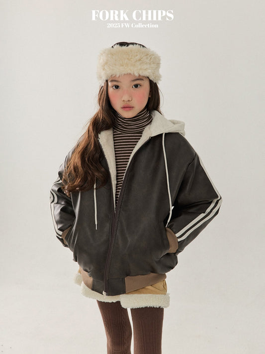 FORK CHIPS Hug mustang Jacket (Fur inside)