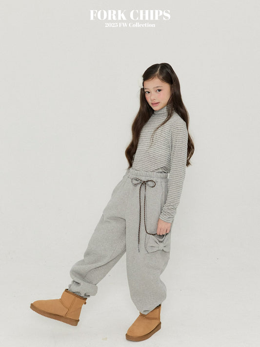 FORK CHIPS Bagle ribbon pants