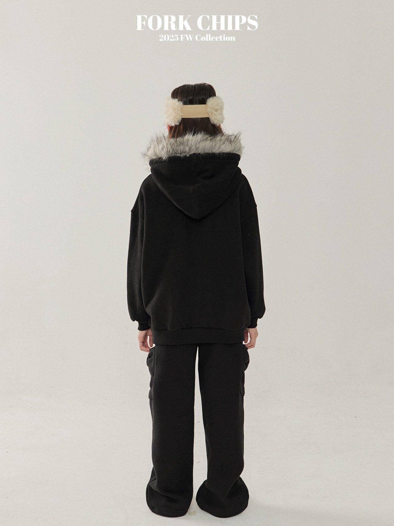 FORK CHIPS Rock star hood zip up