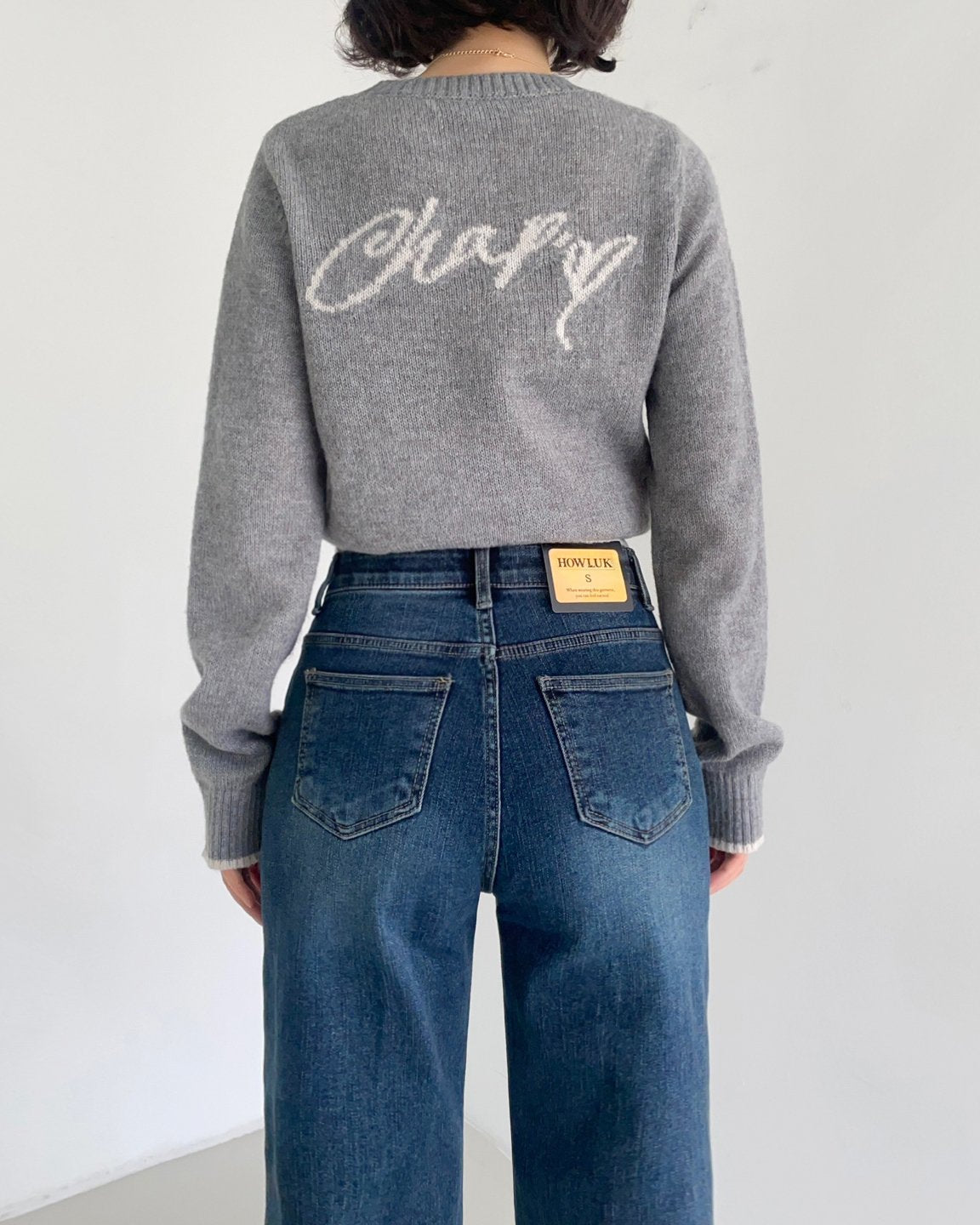 MOMS WEAR HOWLUK Wide straight fit denim pants (Fleece inside)