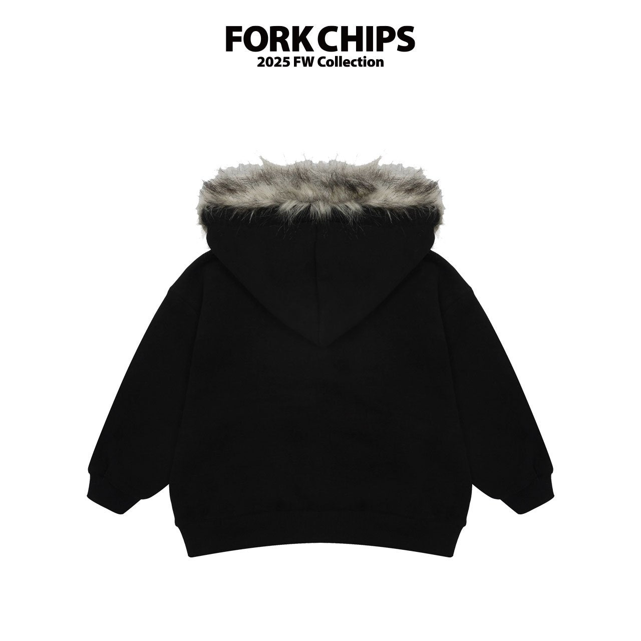 FORK CHIPS Rock star hood zip up