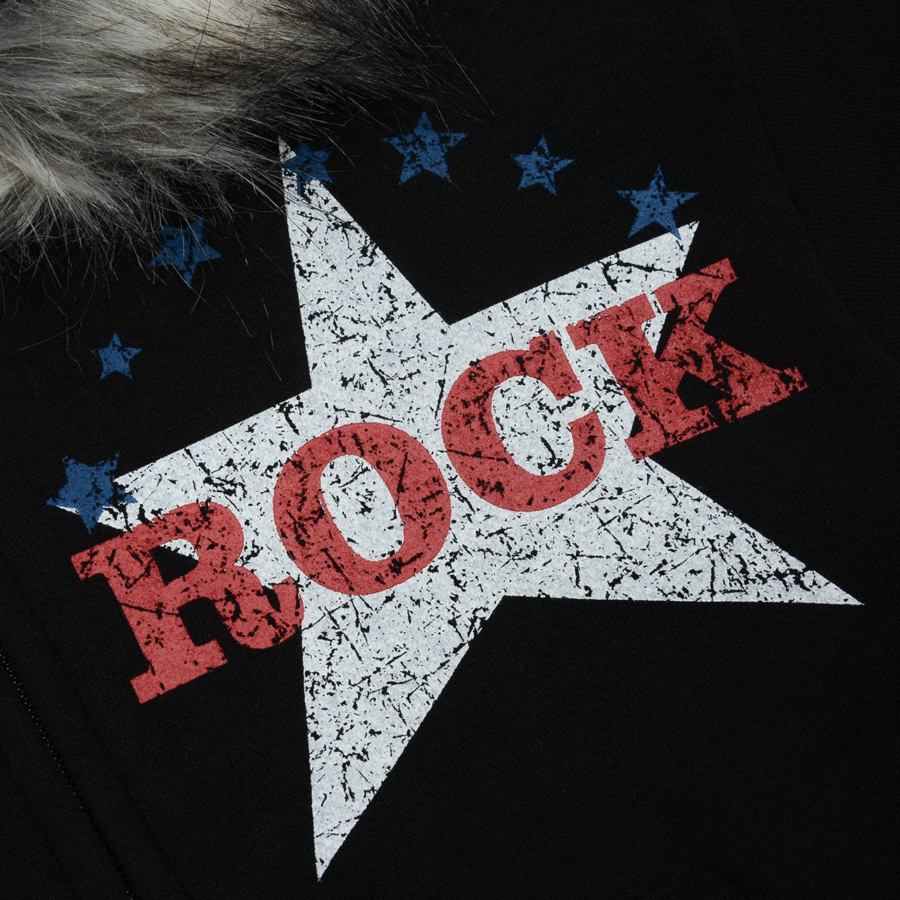 FORK CHIPS Rock star hood zip up