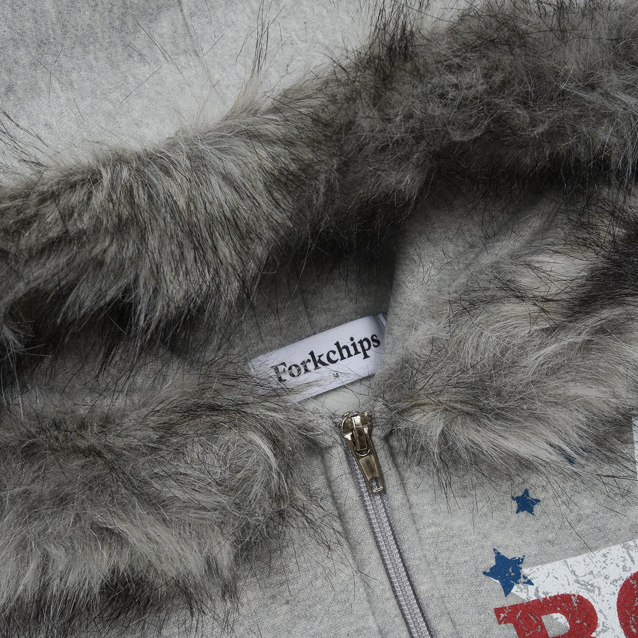 FORK CHIPS Rock star hood zip up