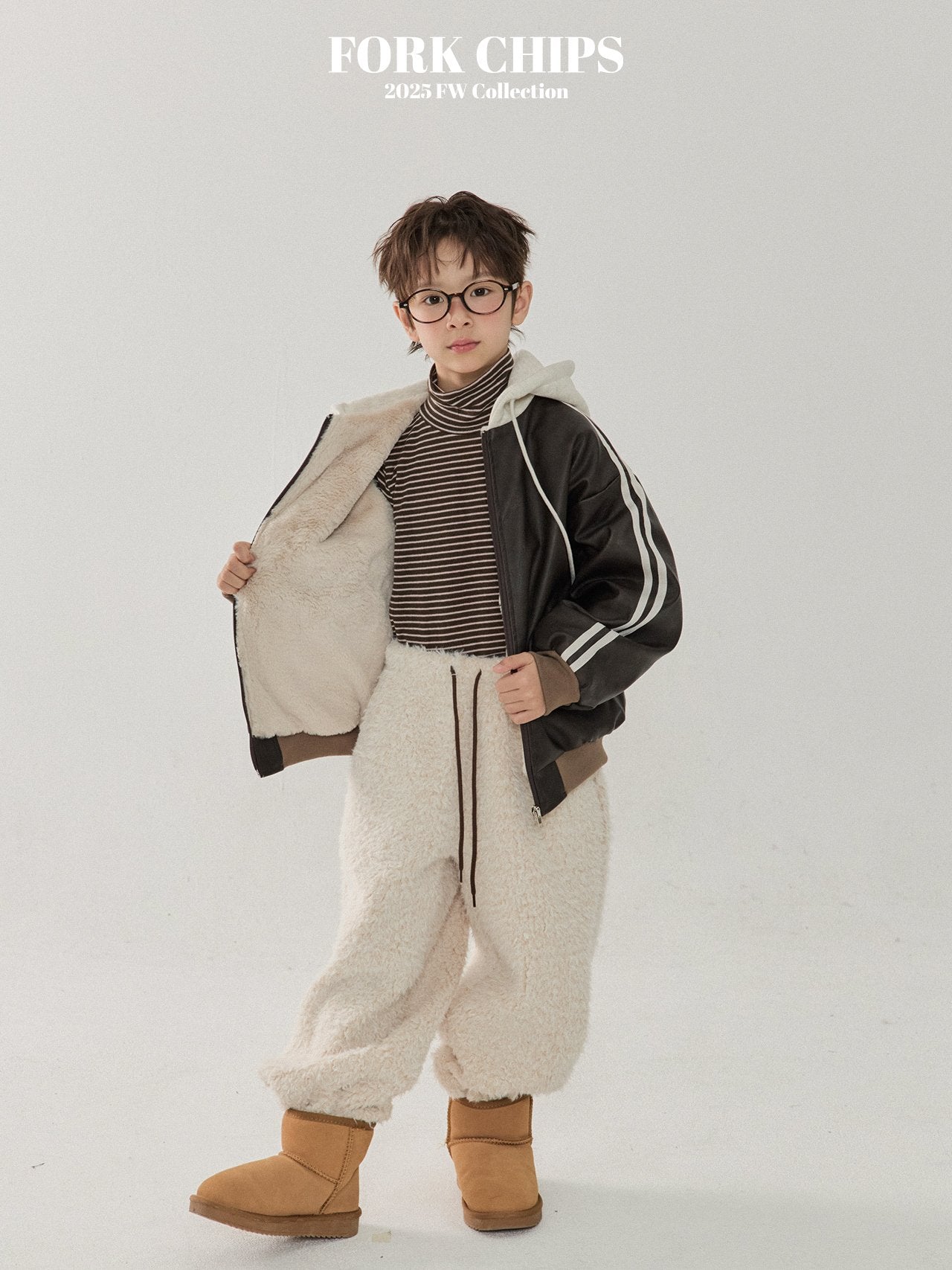 FORK CHIPS Hug mustang Jacket (Fur inside)