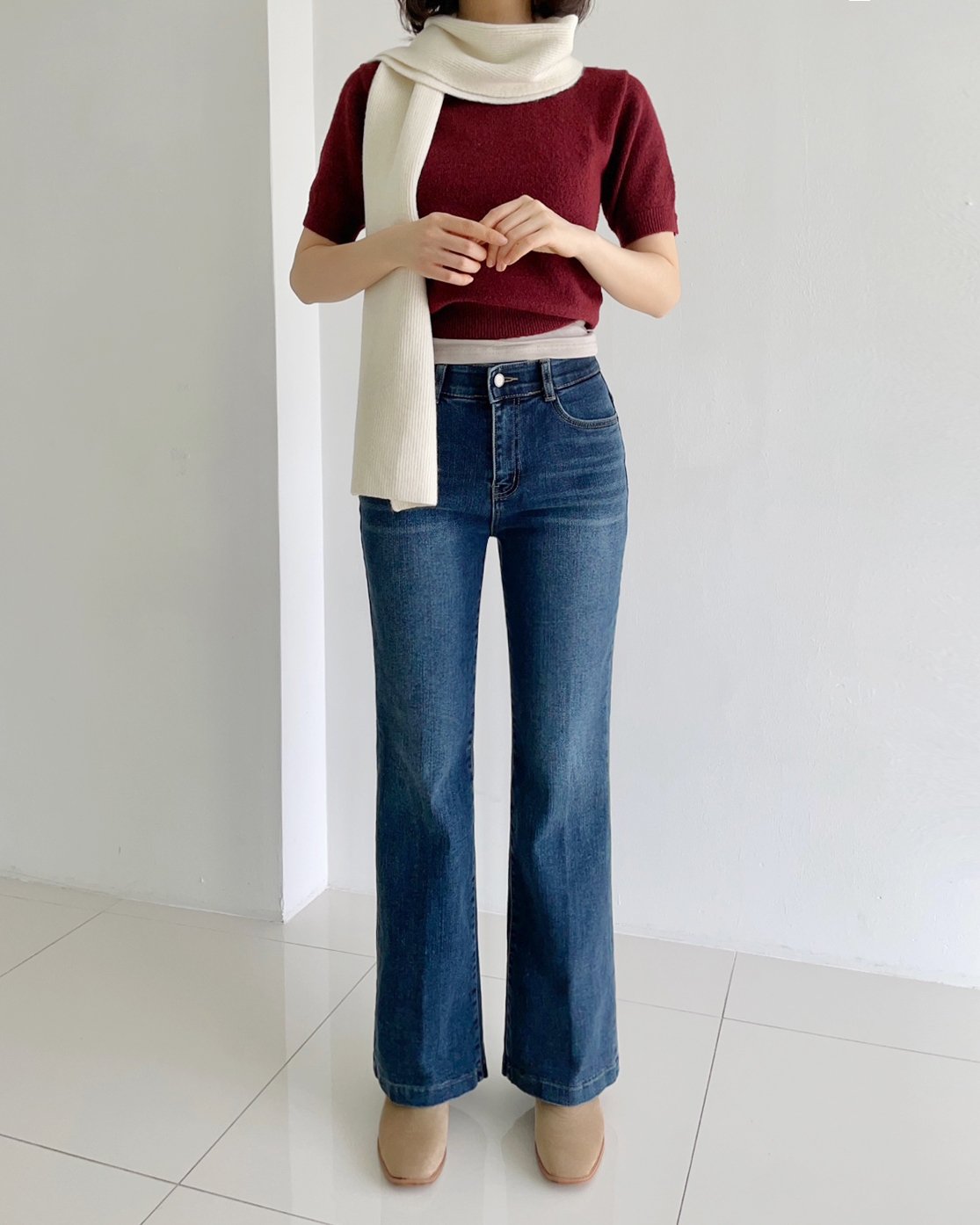 MOMS WEAR HOWLUK Pressed crease bootcut pants (Fleece inside)