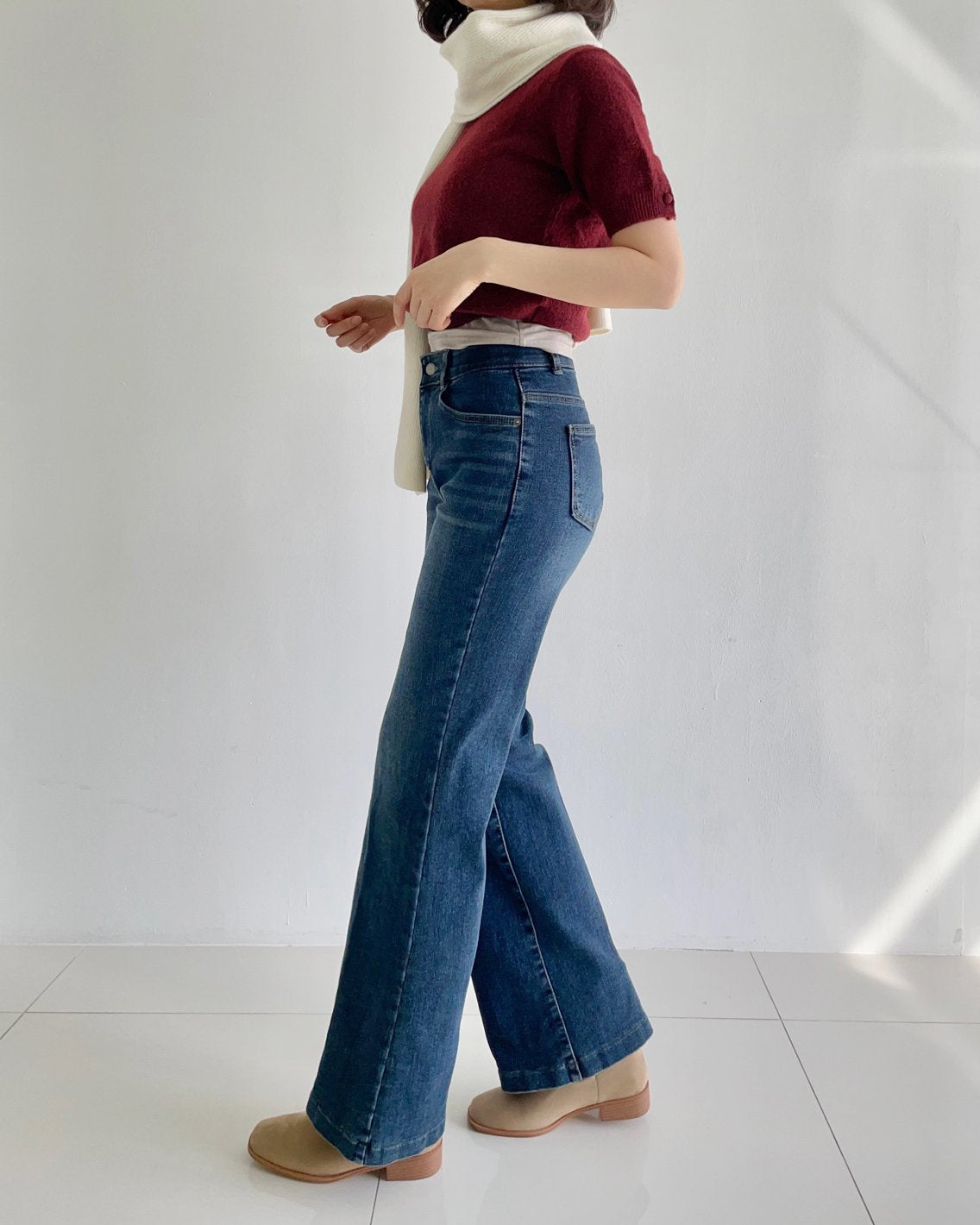 MOMS WEAR HOWLUK Pressed crease bootcut pants (Fleece inside)