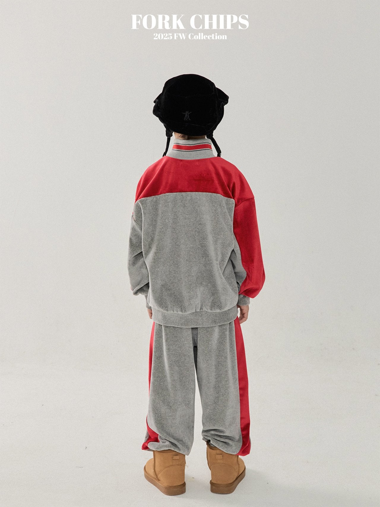 FORK CHIPS Good luck velour zip up set