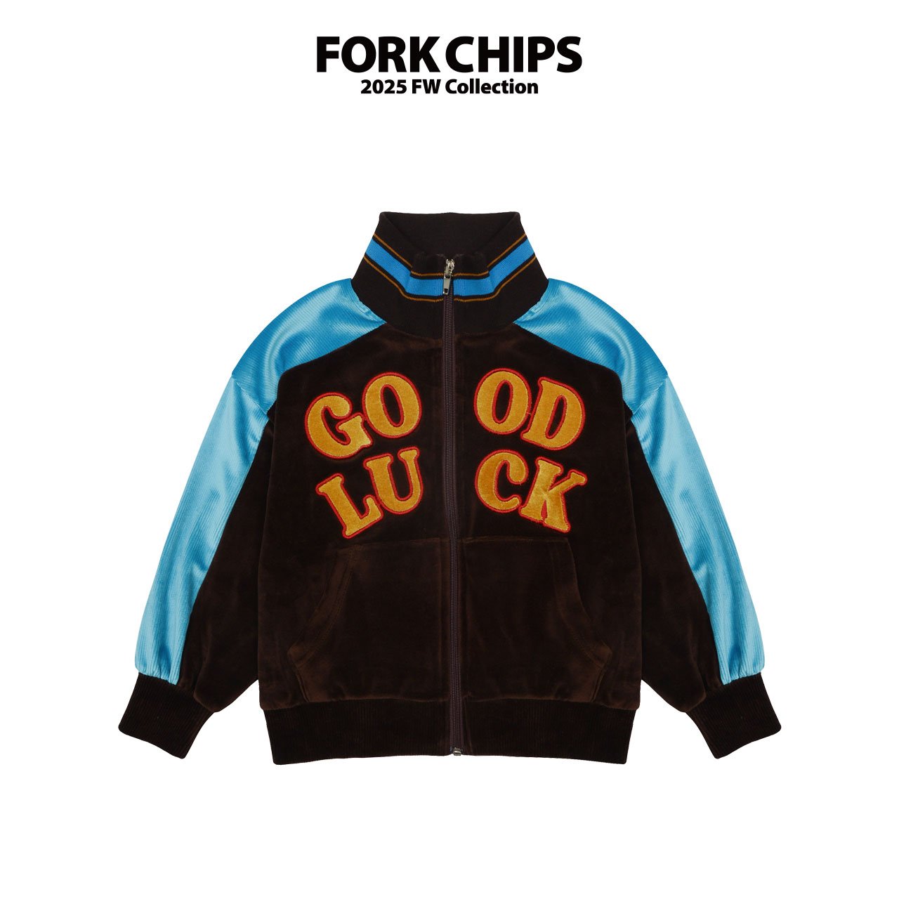 FORK CHIPS Good luck velour zip up set