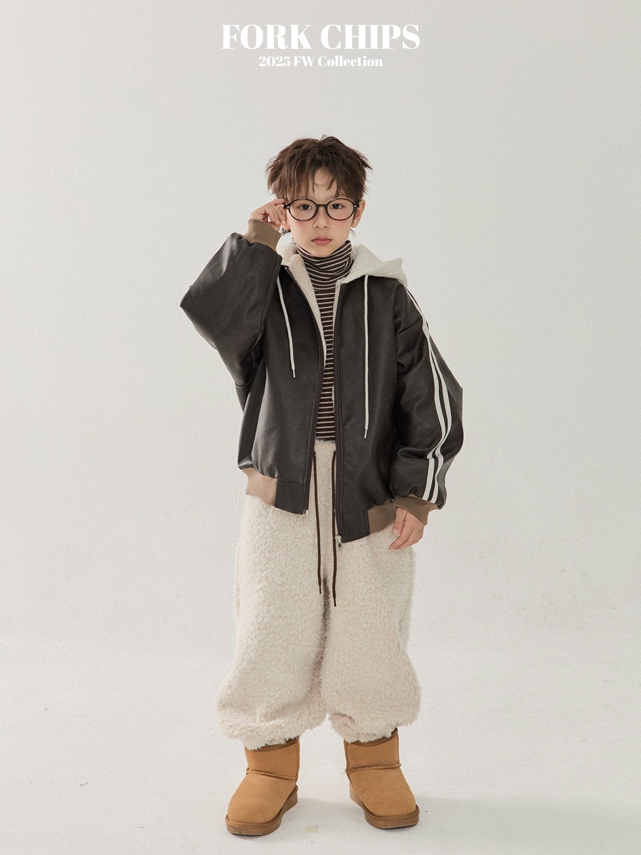 FORK CHIPS Hug mustang Jacket (Fur inside)