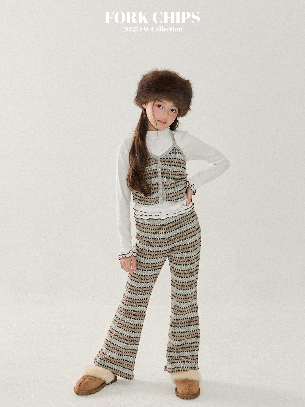 FORK CHIPS Wafer knit set