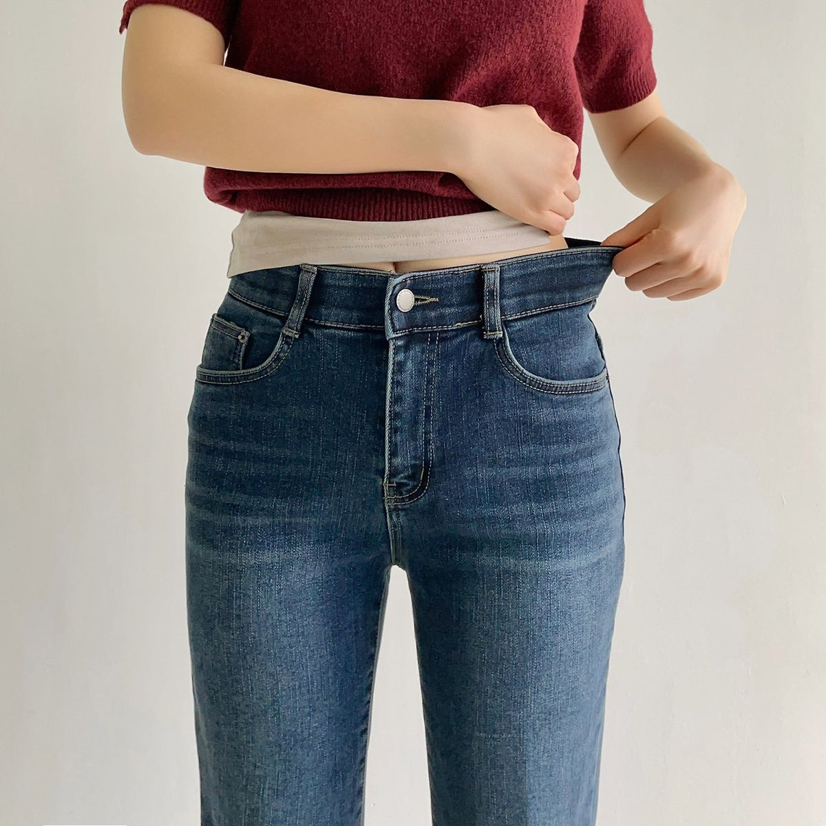 MOMS WEAR HOWLUK Pressed crease bootcut pants (Fleece inside)