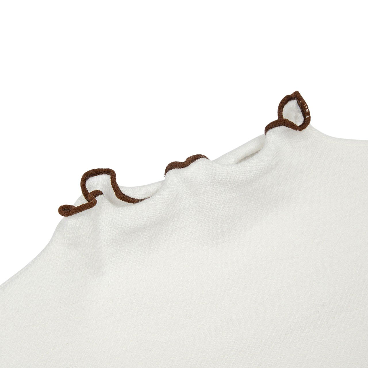 FORK CHIPS Ruffle turtle neck top