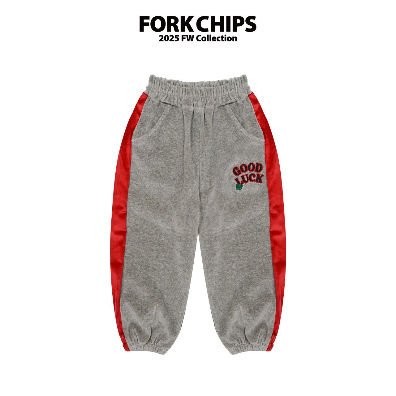 FORK CHIPS Good luck velour zip up set