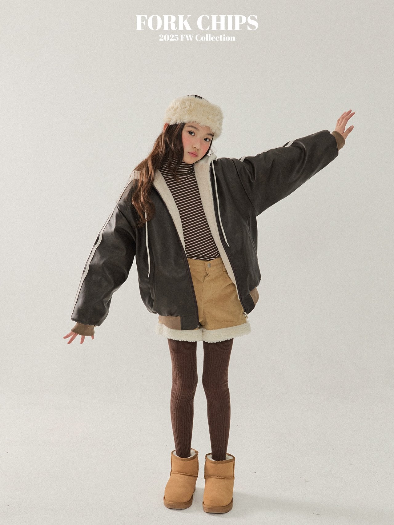 FORK CHIPS Hug mustang Jacket (Fur inside)