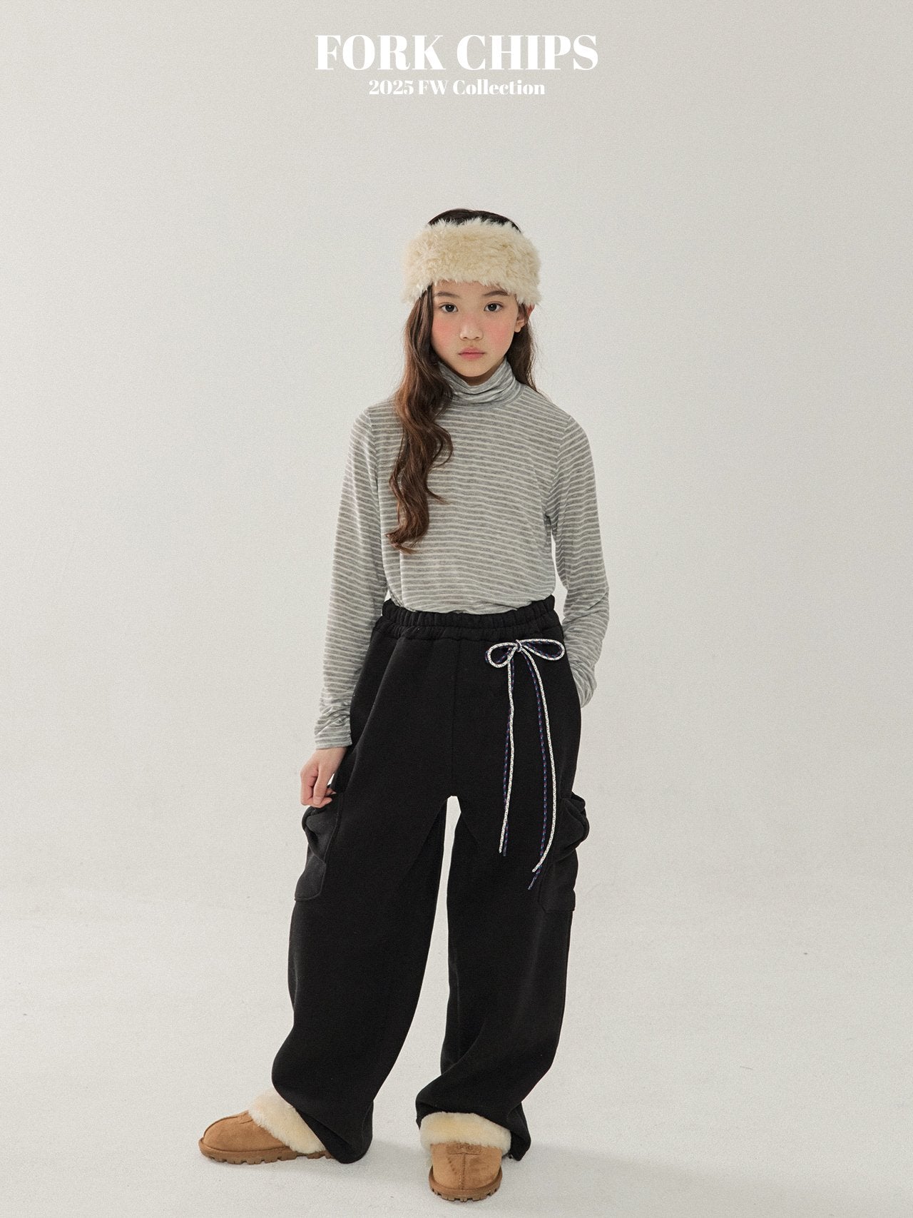 FORK CHIPS Bagle ribbon pants