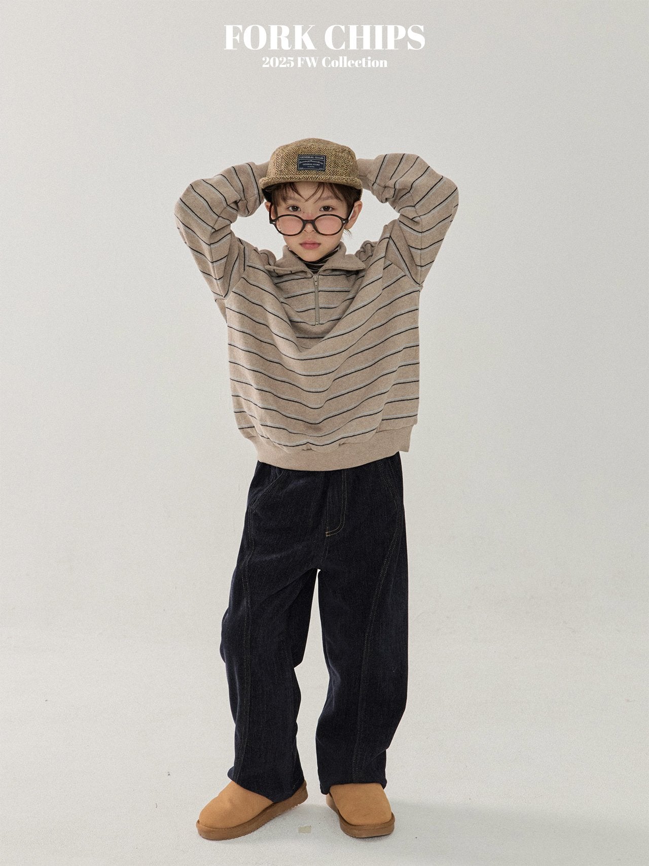 FORK CHIPS Milk stitch pants