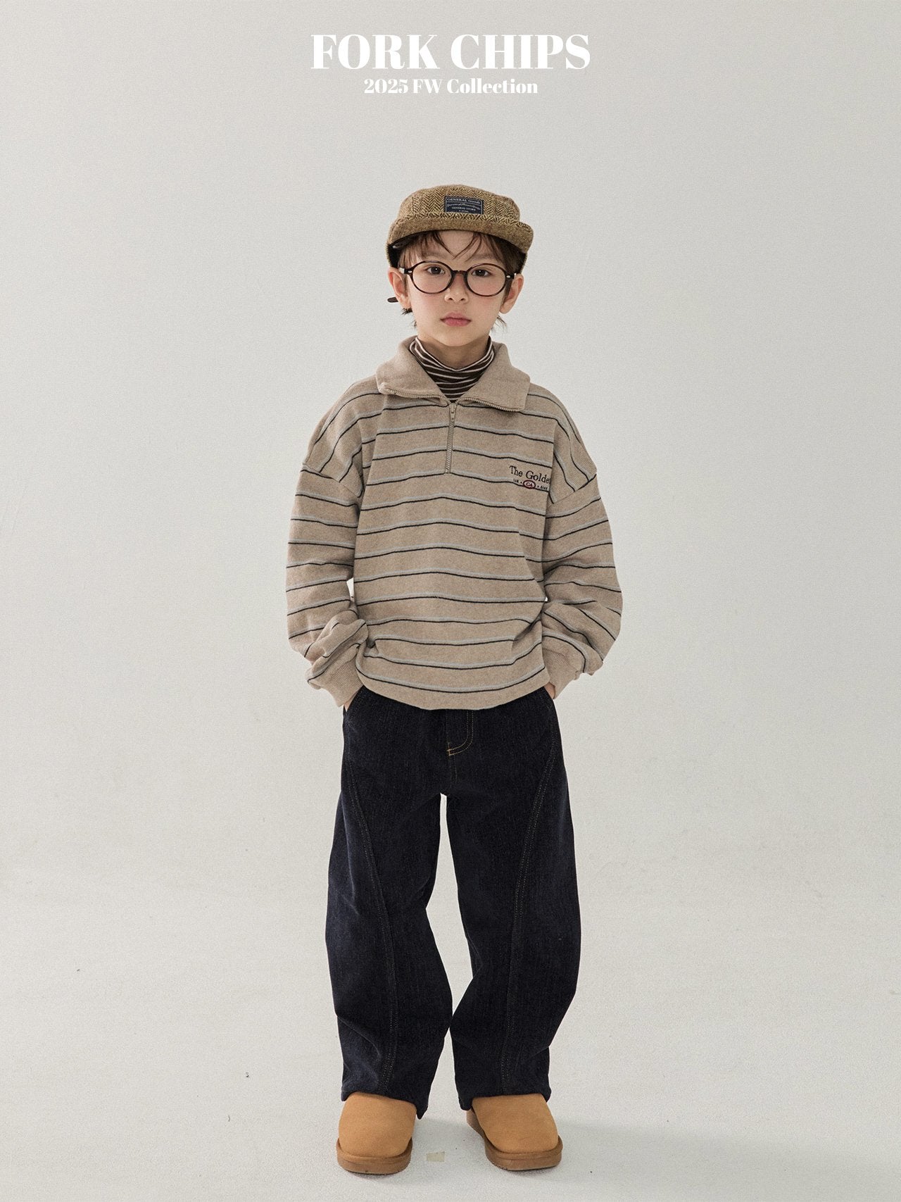 FORK CHIPS Milk stitch pants