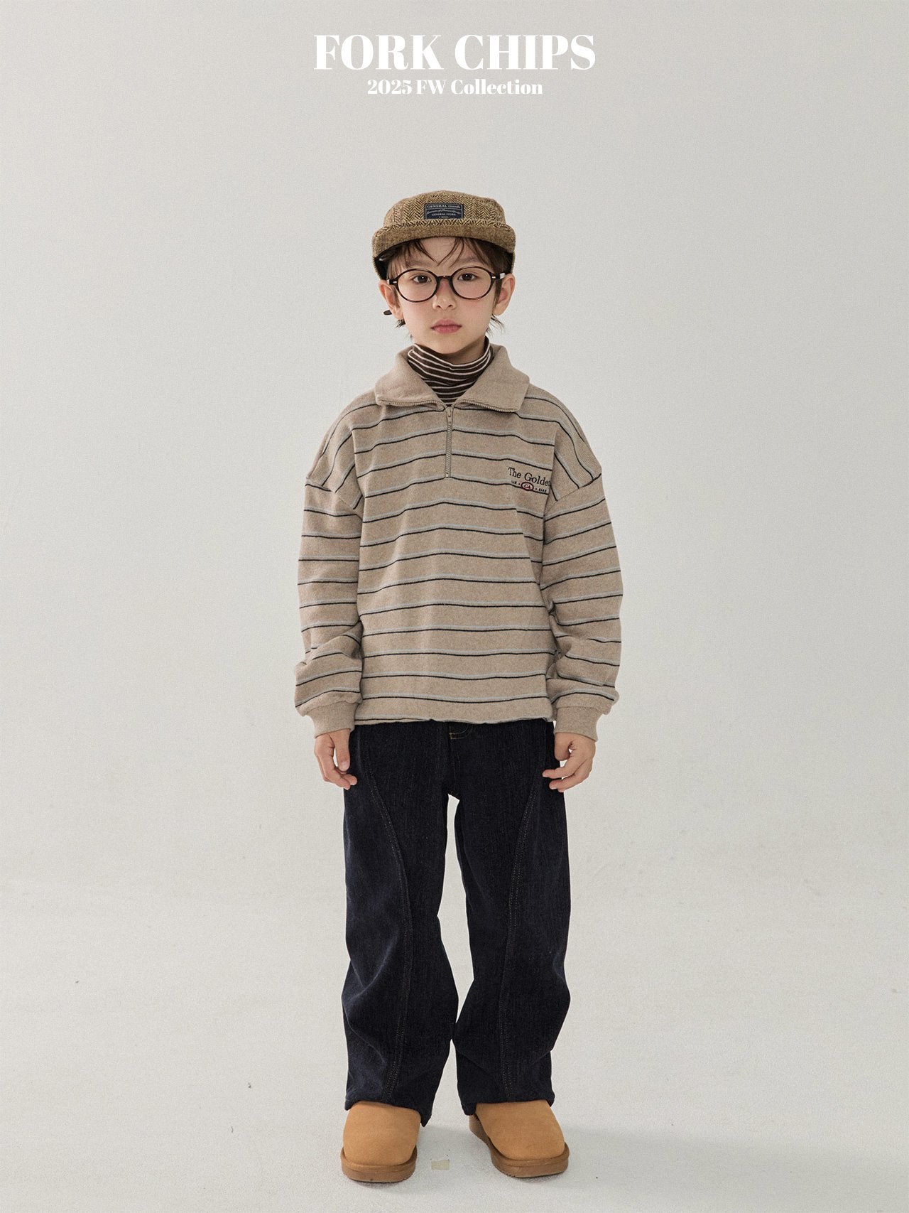 FORK CHIPS Milk stitch pants