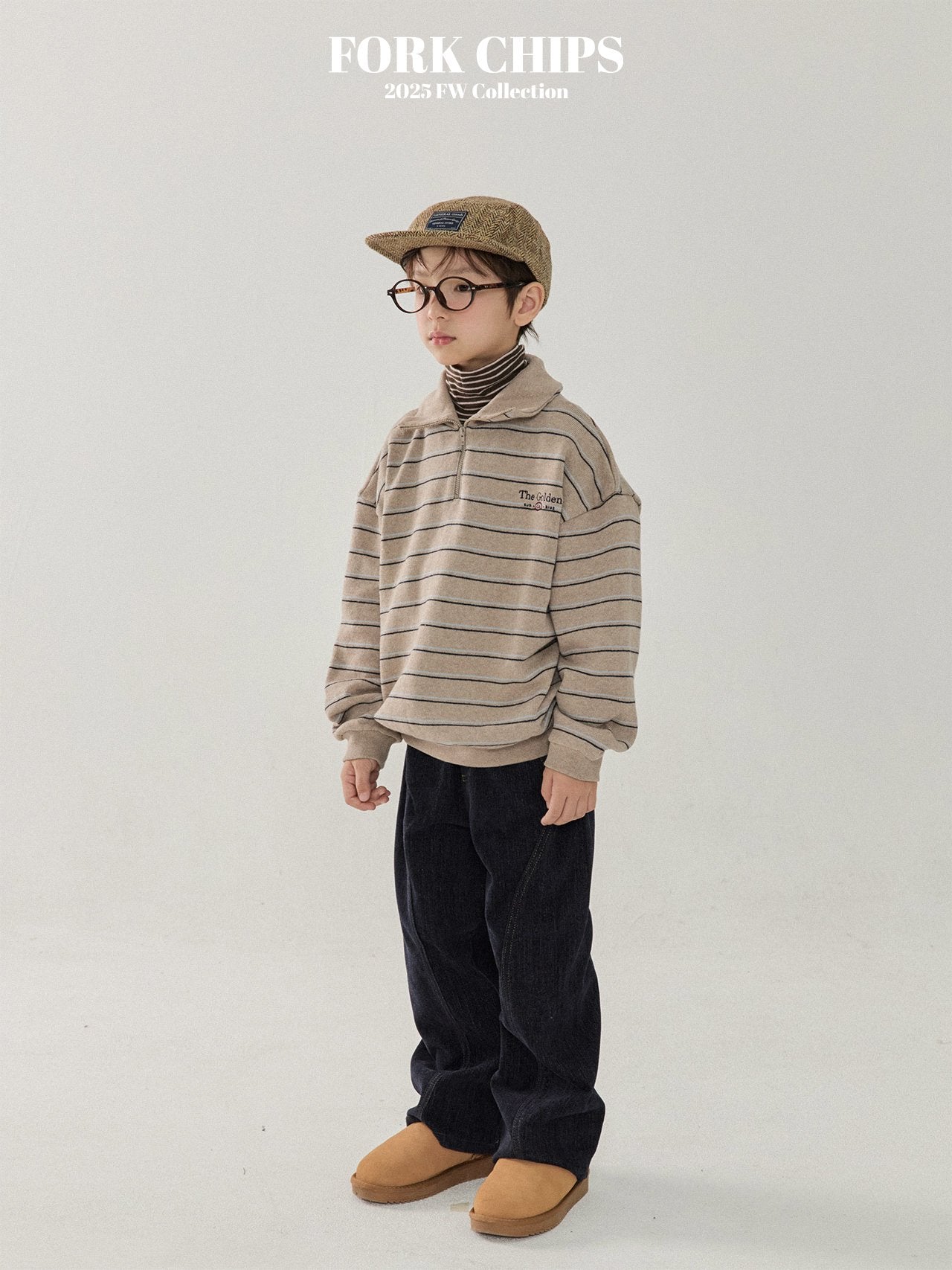 FORK CHIPS Milk stitch pants