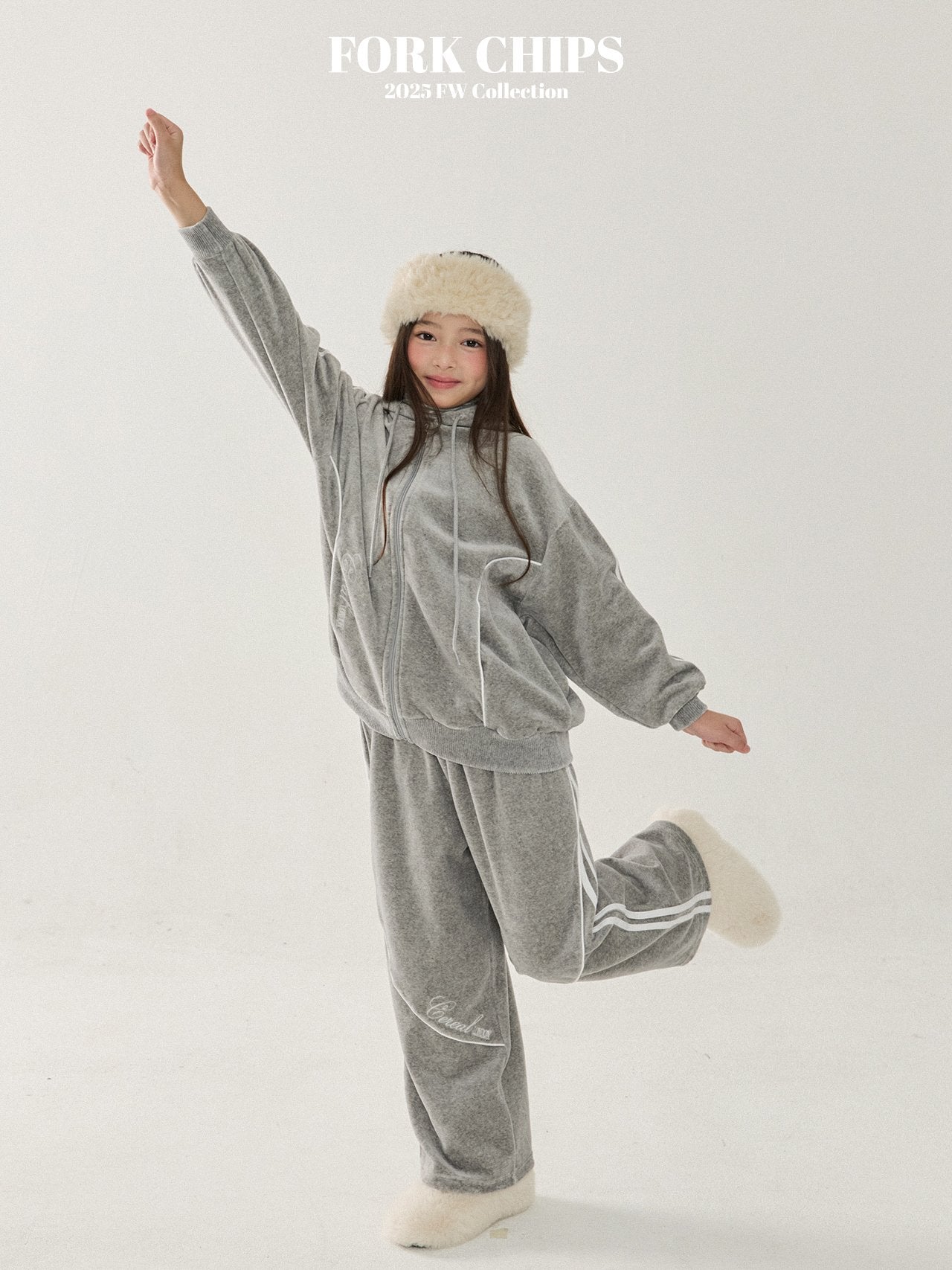 FORK CHIPS Cereal velour 2pc set