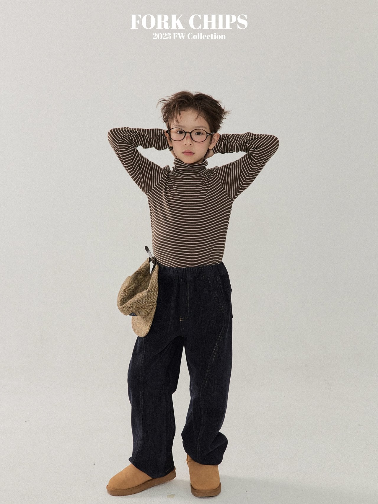 FORK CHIPS Milk stitch pants