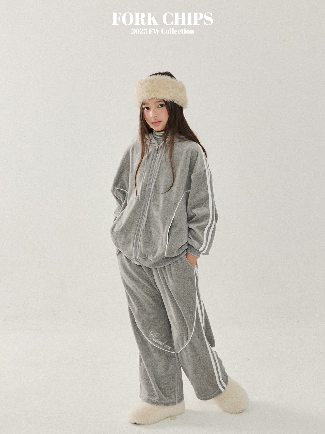 FORK CHIPS Cereal velour 2pc set