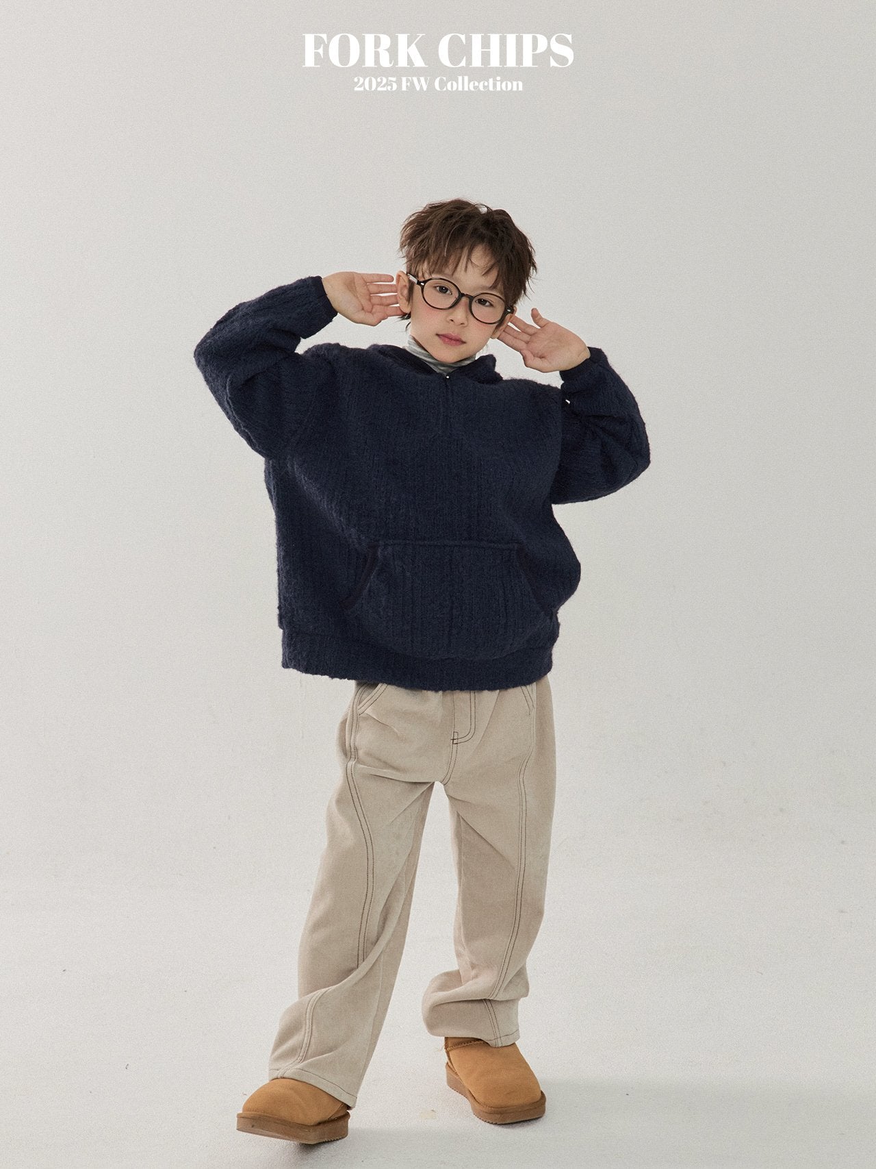 FORK CHIPS Milk stitch pants