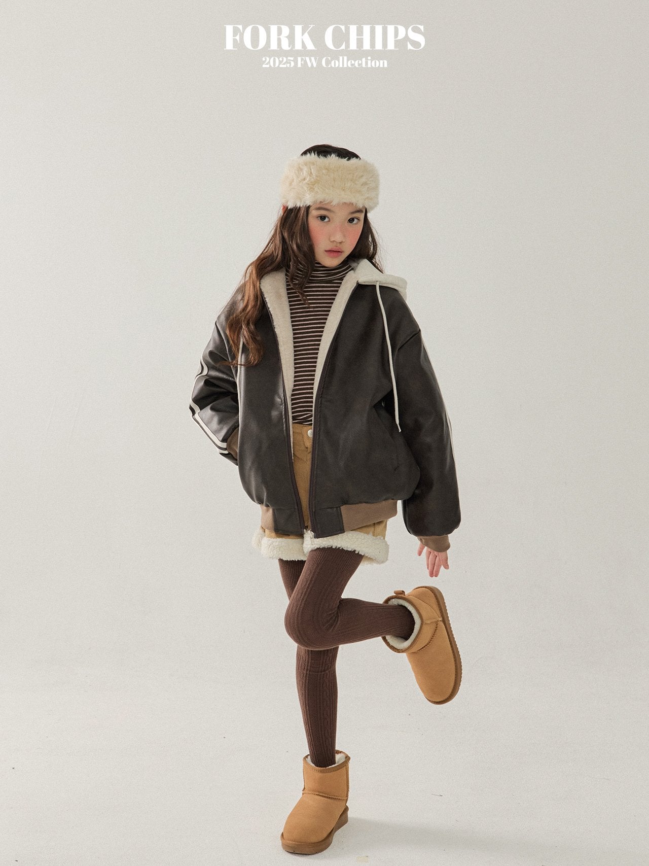 FORK CHIPS Hug mustang Jacket (Fur inside)