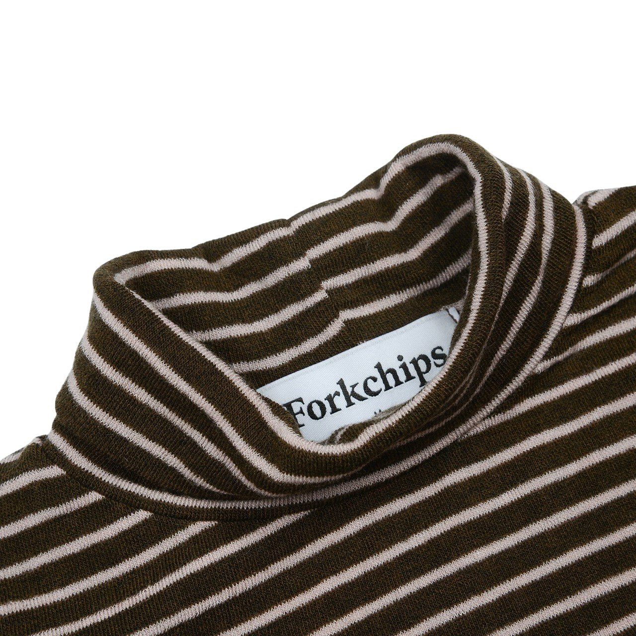 FORK CHIPS Butter striped turtle neck top