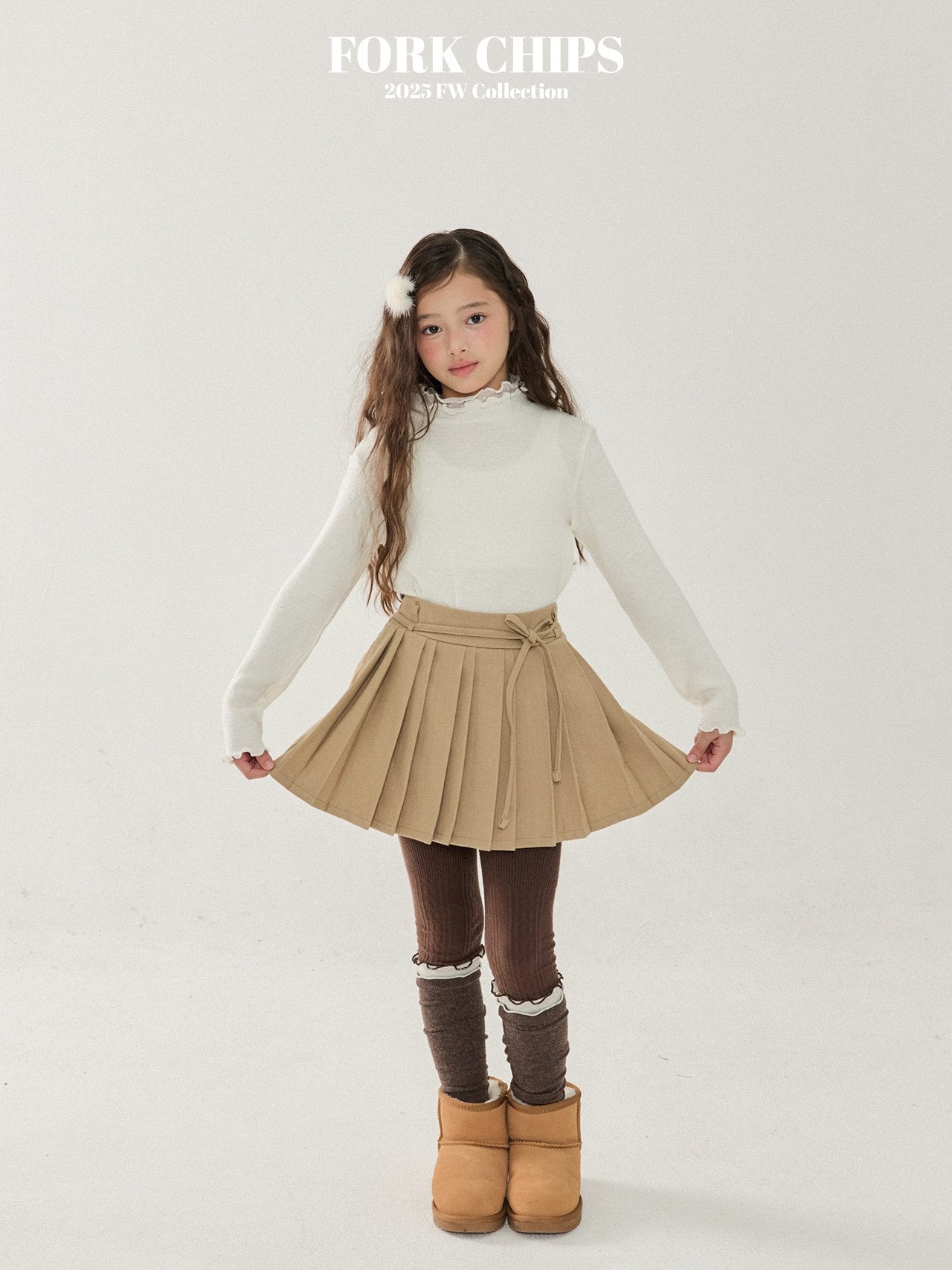 FORK CHIPS Snow turtle neck top