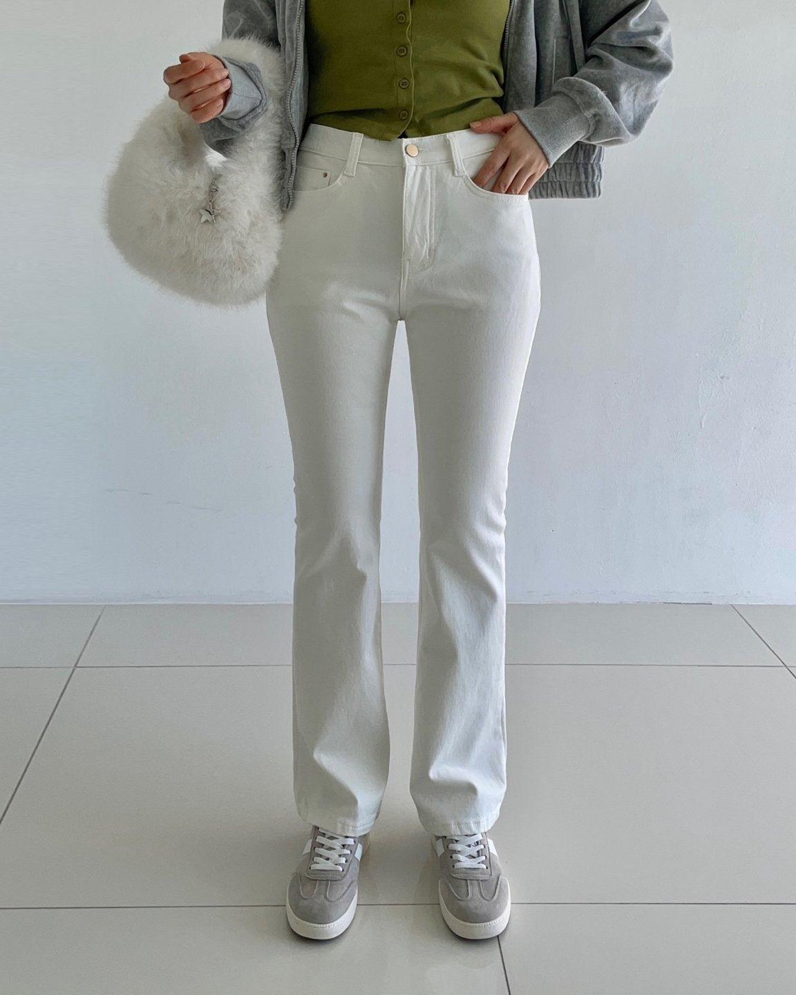 MOMS WEAR HOWLUK Rayon bootcut pants (Fleece inside)