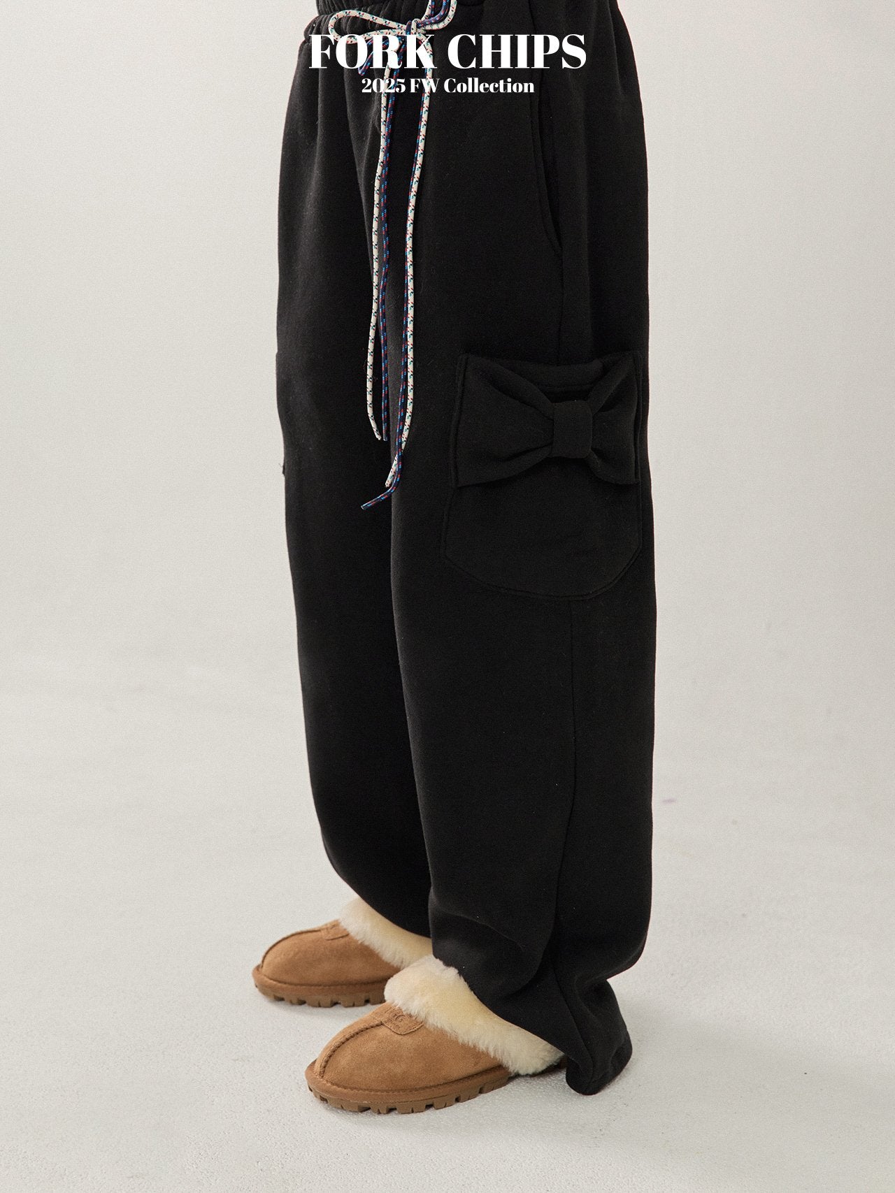 FORK CHIPS Bagle ribbon pants