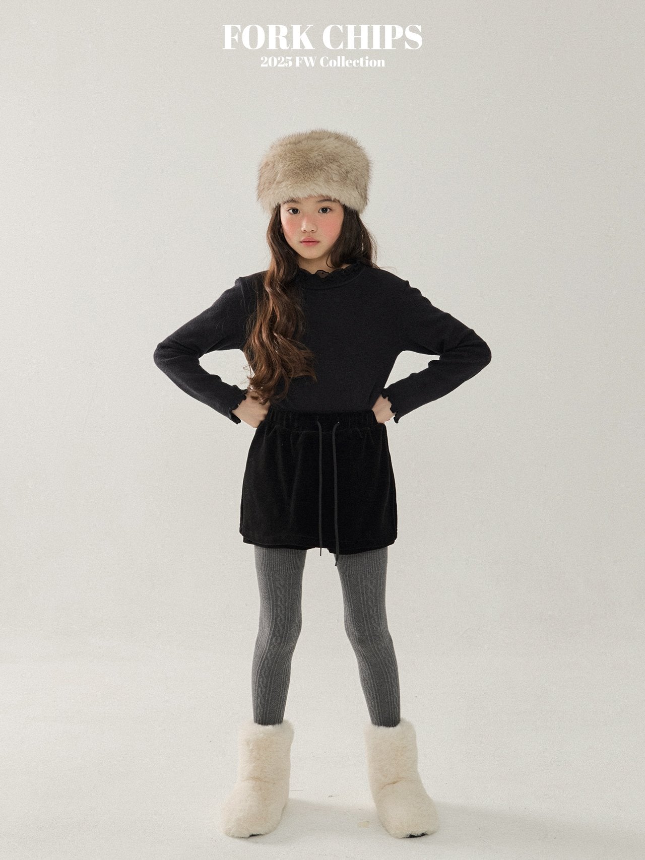 FORK CHIPS Snow turtle neck top