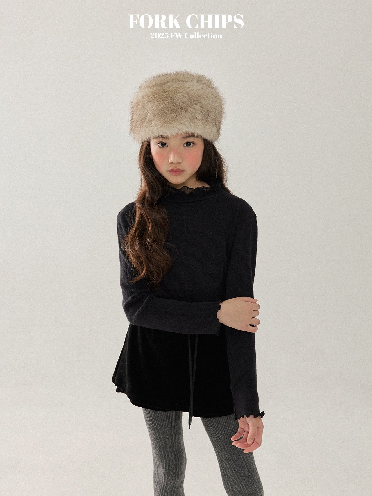 FORK CHIPS Snow turtle neck top