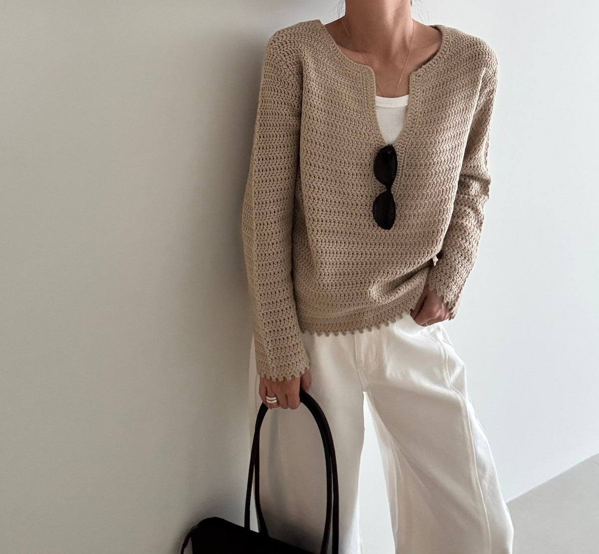 MOMS WEAR Cable Knit Sweater