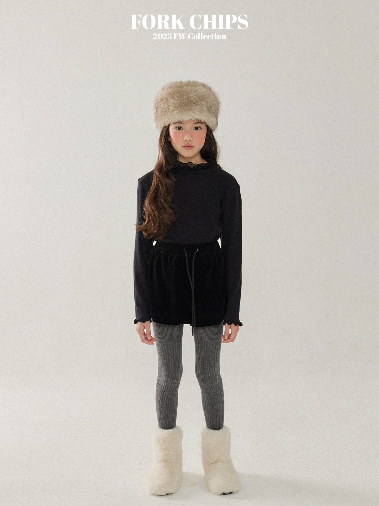 FORK CHIPS Snow turtle neck top