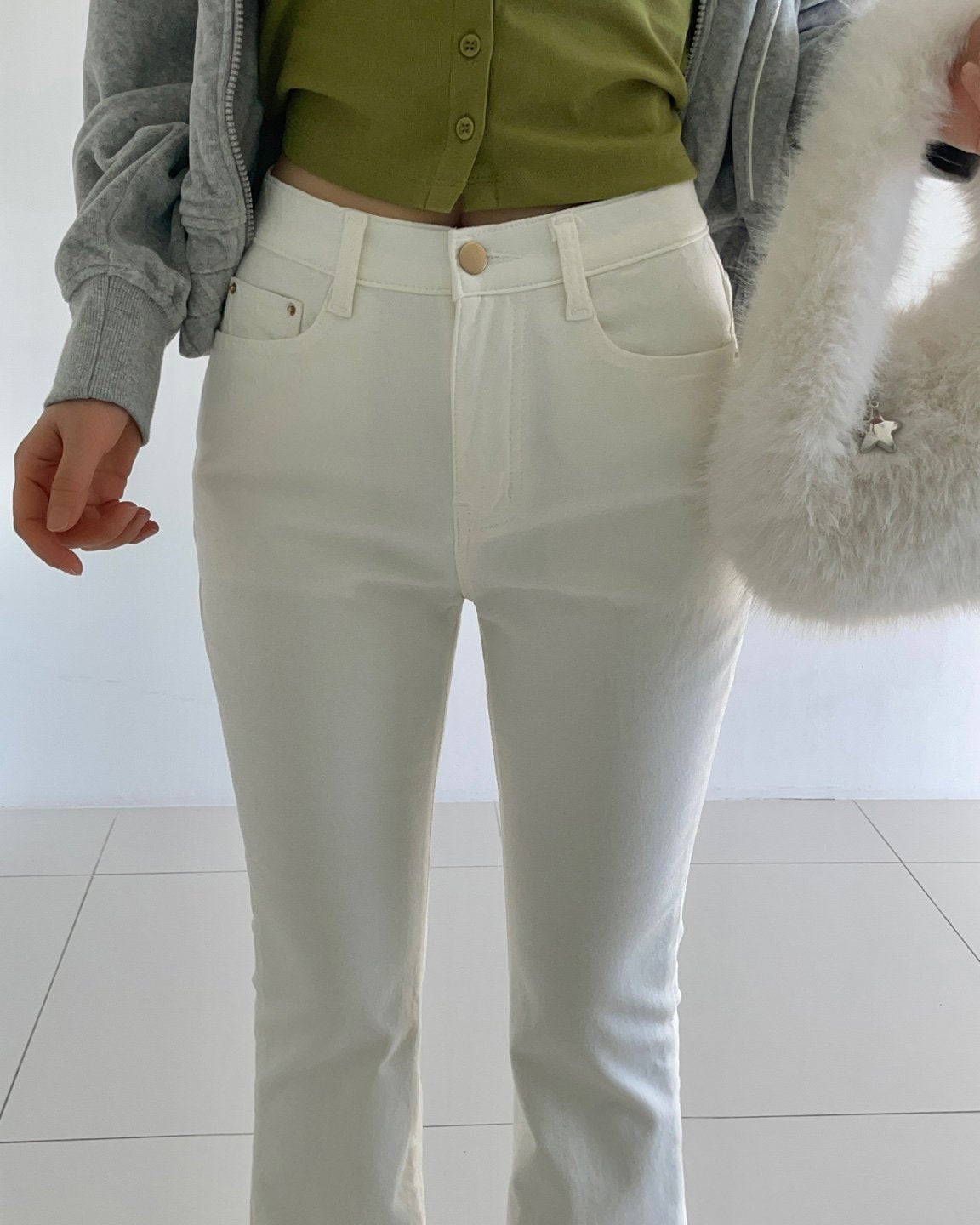 MOMS WEAR HOWLUK Rayon bootcut pants (Fleece inside)