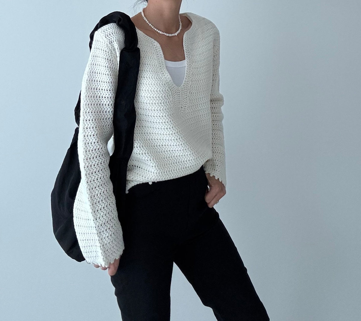 MOMS WEAR Cable Knit Sweater