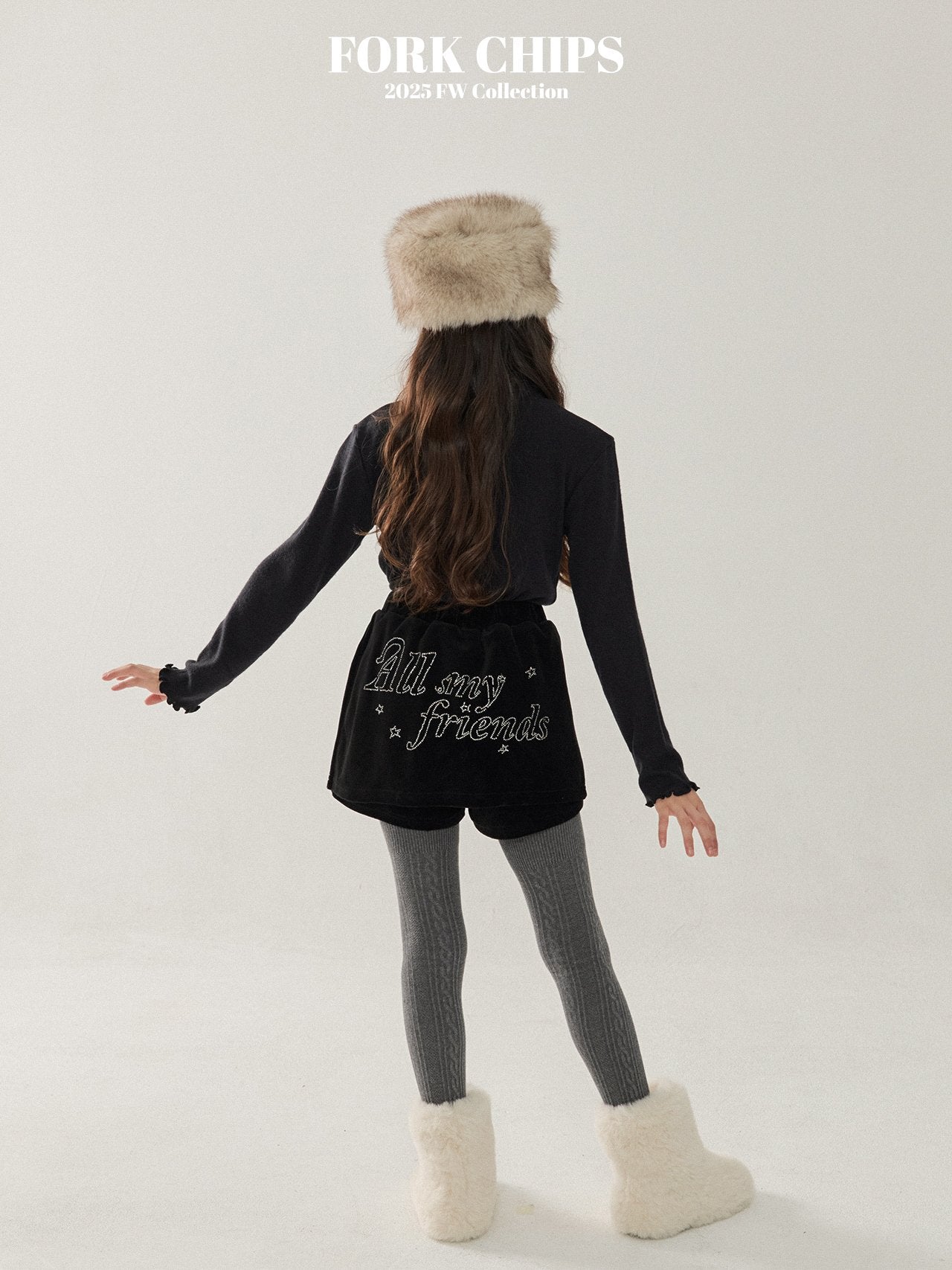 FORK CHIPS Snow turtle neck top