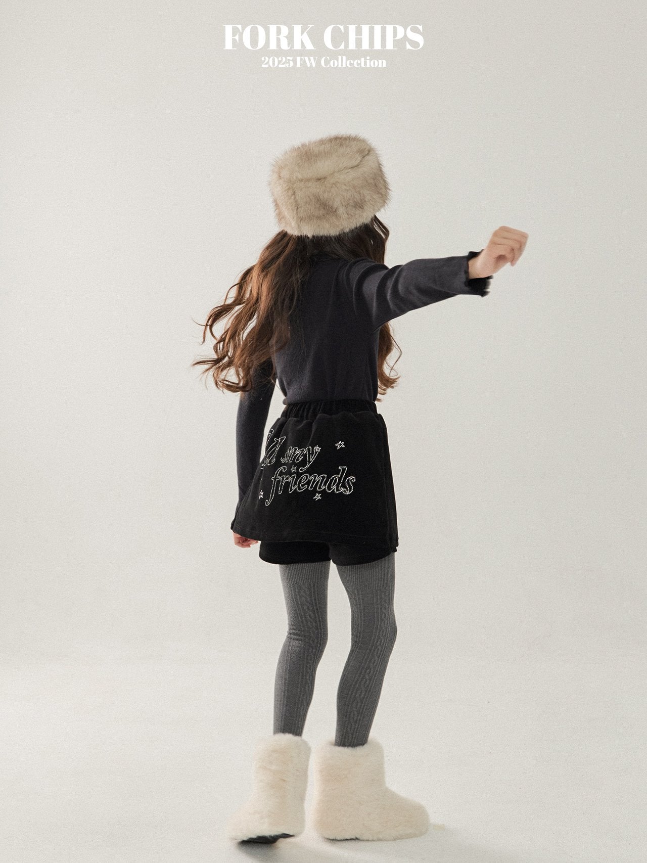 FORK CHIPS Snow turtle neck top