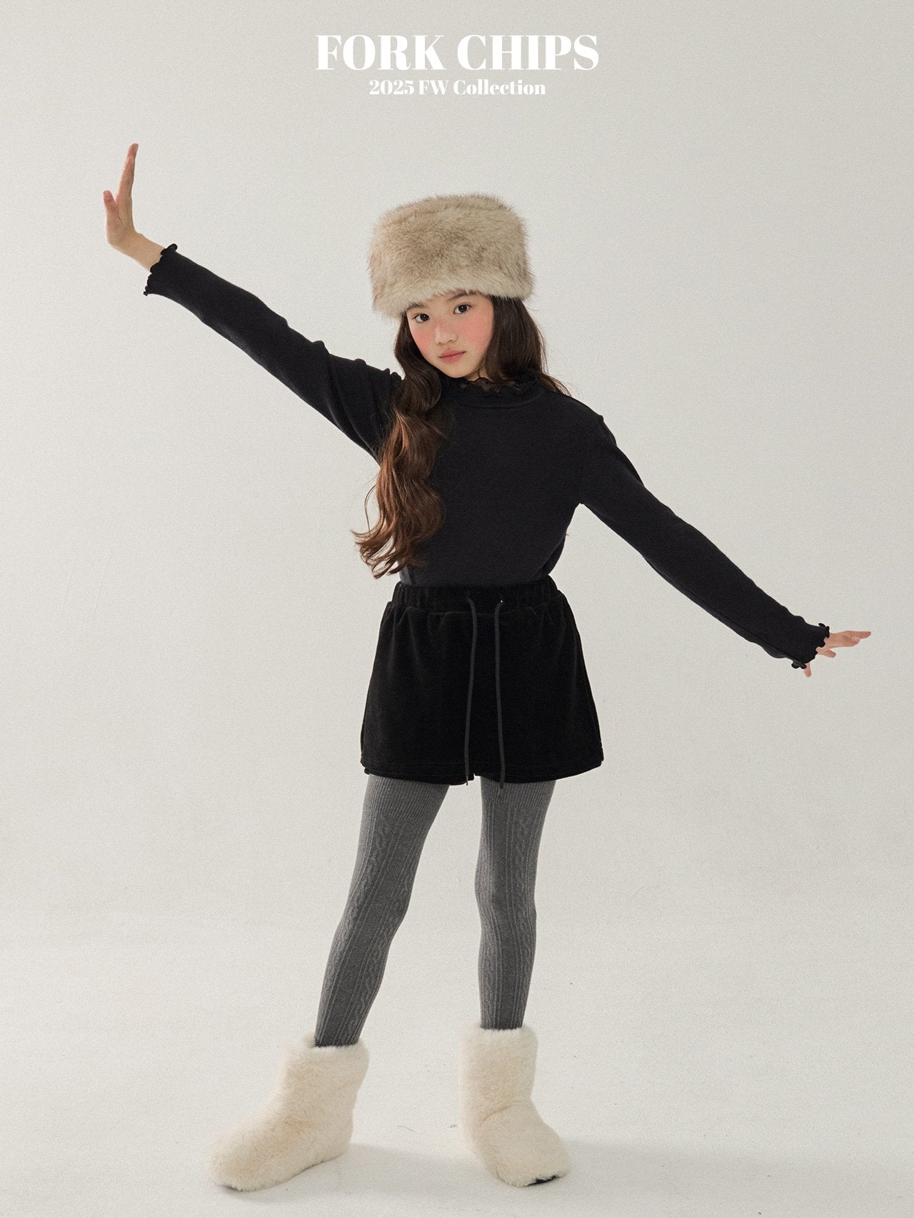 FORK CHIPS Snow turtle neck top