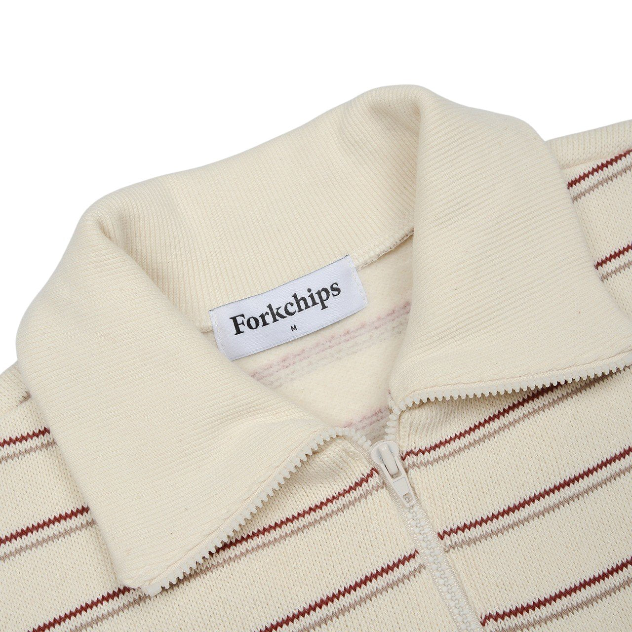 FORK CHIPS Golden striped collar top
