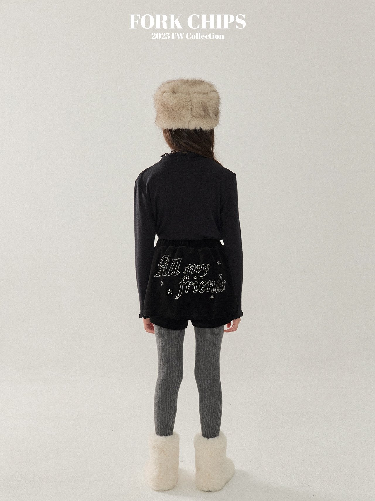 FORK CHIPS Snow turtle neck top