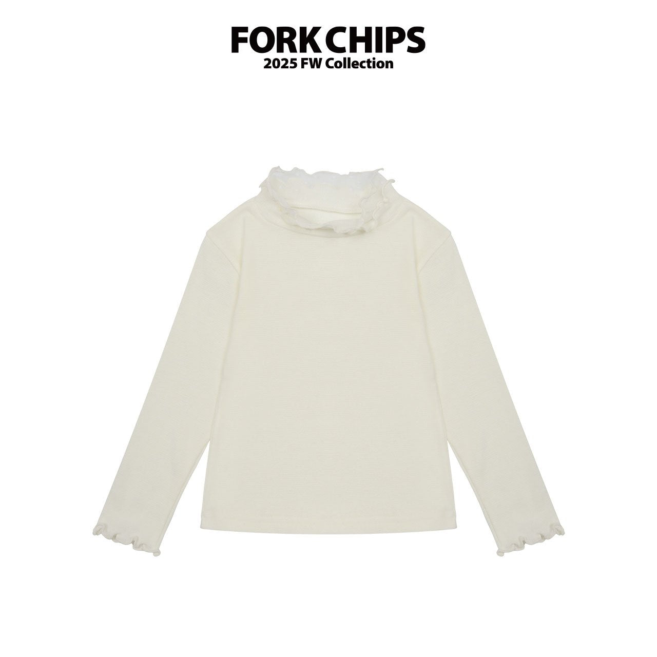 FORK CHIPS Snow turtle neck top
