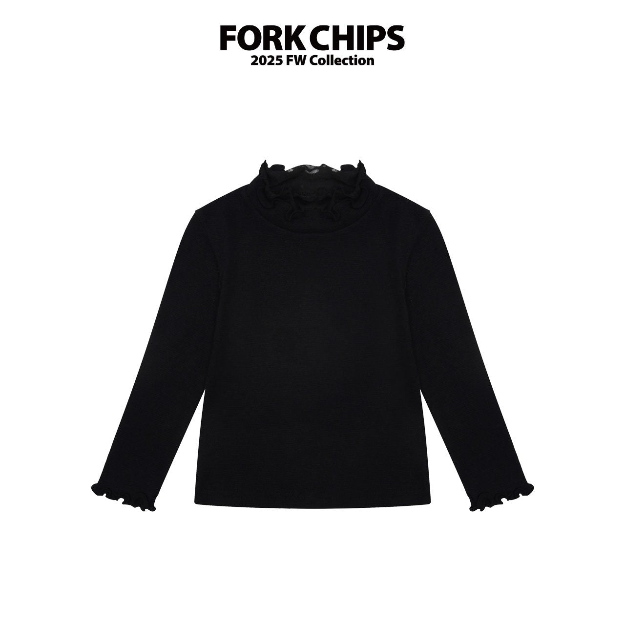 FORK CHIPS Snow turtle neck top