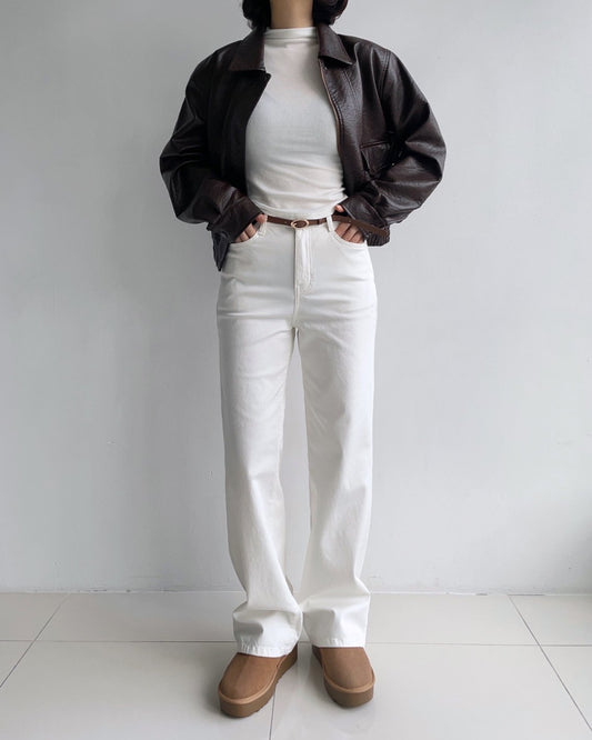 MOMS WEAR HOWLUK Rayon straight fit pants (Fleece inside)