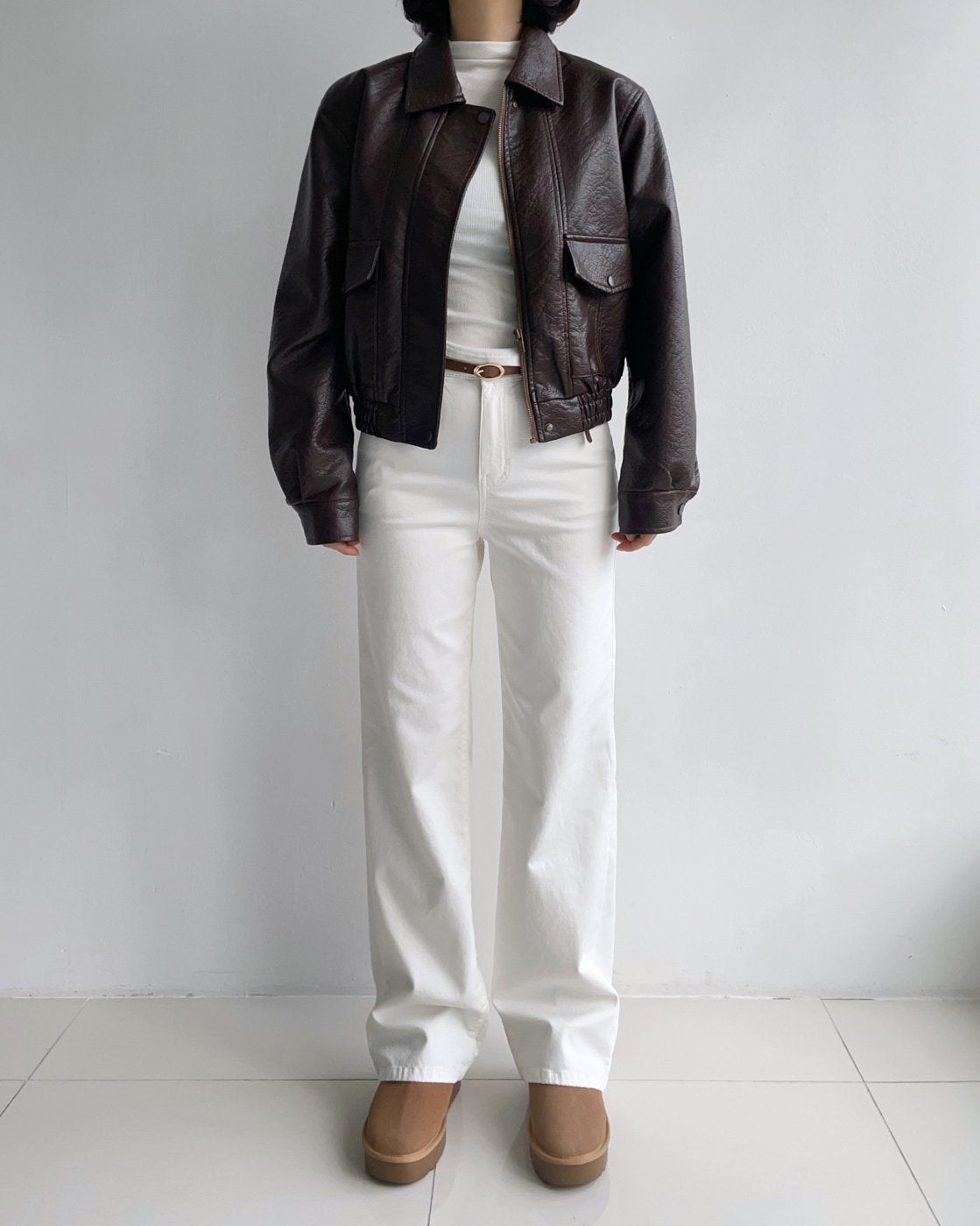 MOMS WEAR HOWLUK Rayon straight fit pants (Fleece inside)