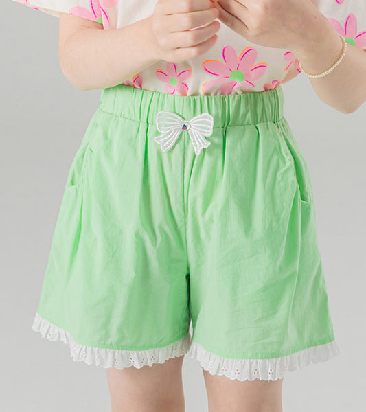 I LOVE J rahiri ribbon mid-length shorts