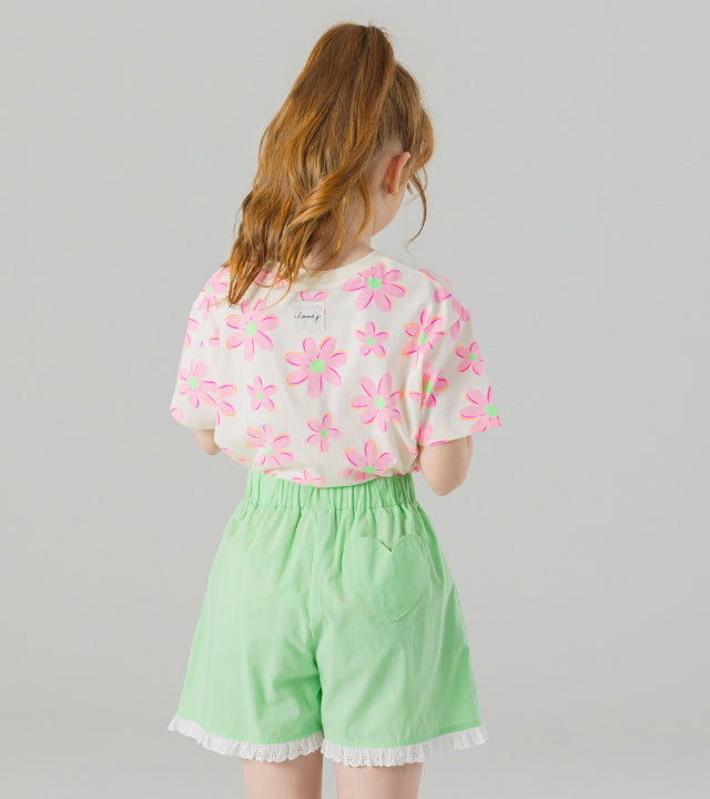 I LOVE J rahiri ribbon mid-length shorts